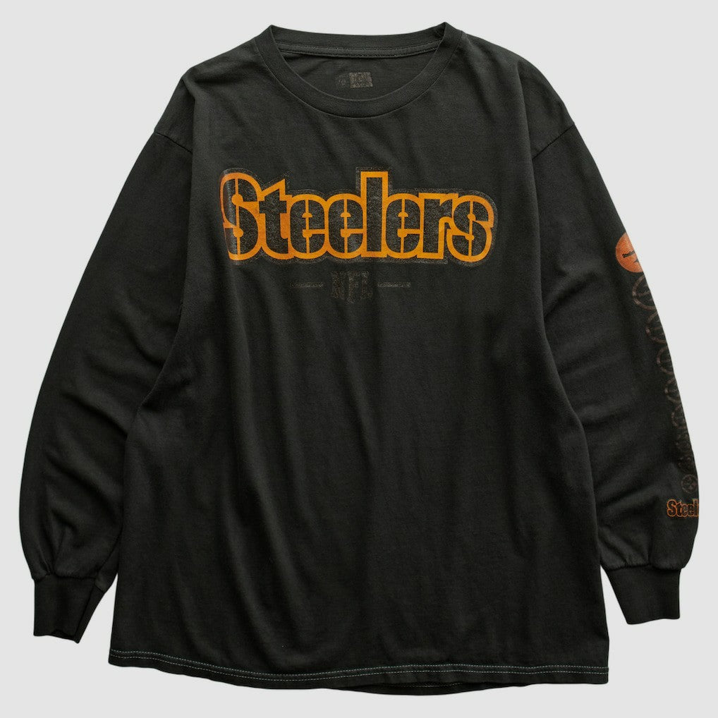 Pittsburgh Steelers NFL 2000s Long Sleeve T-shirt - Black Vintage discount