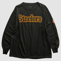 Pittsburgh Steelers NFL 2000s Long Sleeve T-shirt - Black Vintage discount