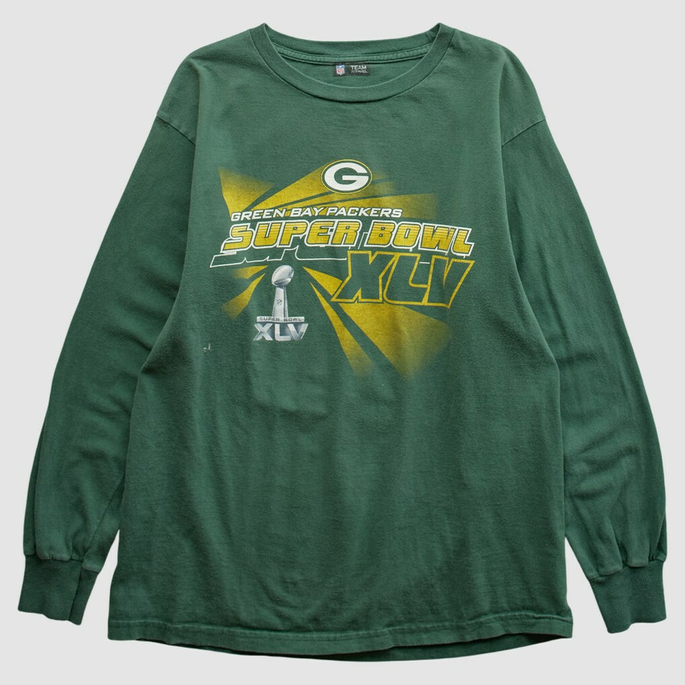 Green Bay Packers NFL 2011 Long Sleeve T-shirt - Green Vintage outlet