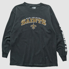 New Orleans Saints NFL 2000s Long Sleeve T-shirt - Black Vintage discount