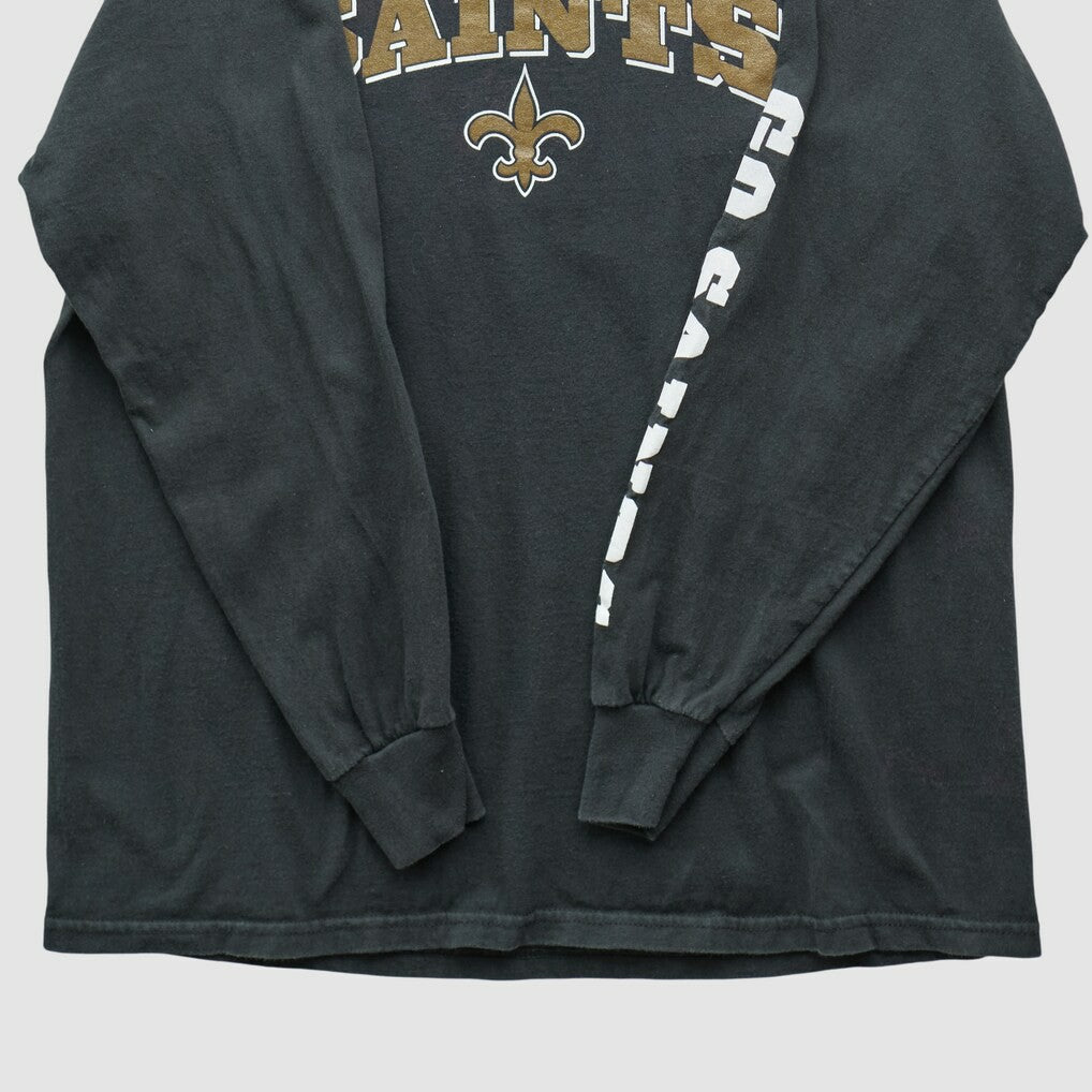 New Orleans Saints NFL 2000s Long Sleeve T-shirt - Black Vintage discount