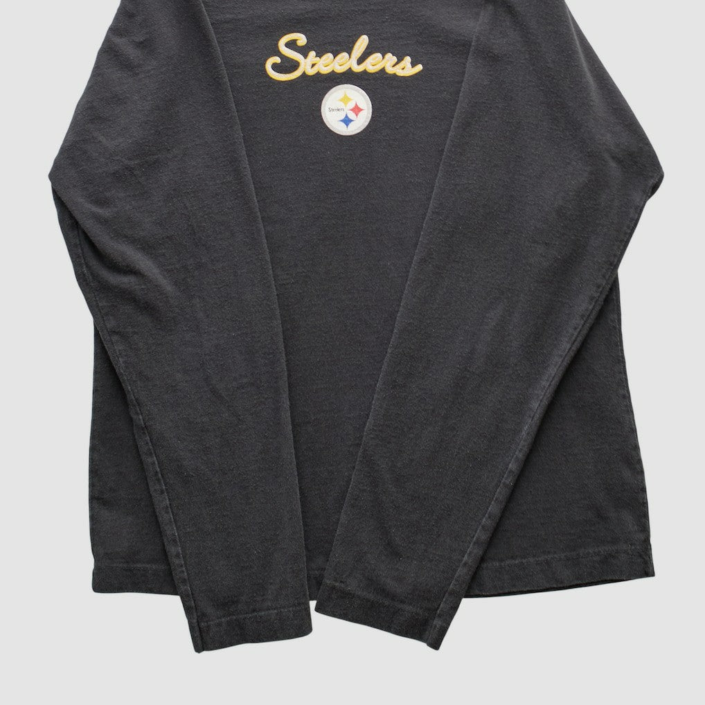 Pittsburgh Steelers NFL 2000s Long Sleeve T-shirt - Black Vintage on sale