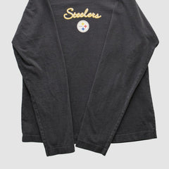 Pittsburgh Steelers NFL 2000s Long Sleeve T-shirt - Black Vintage on sale