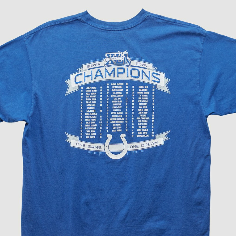 Indianapolis Colts Reebok 2007 T-shirt - Blue Vintage for sale