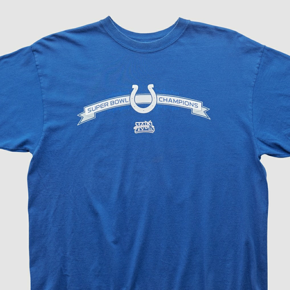 Indianapolis Colts Reebok 2007 T-shirt - Blue Vintage for sale