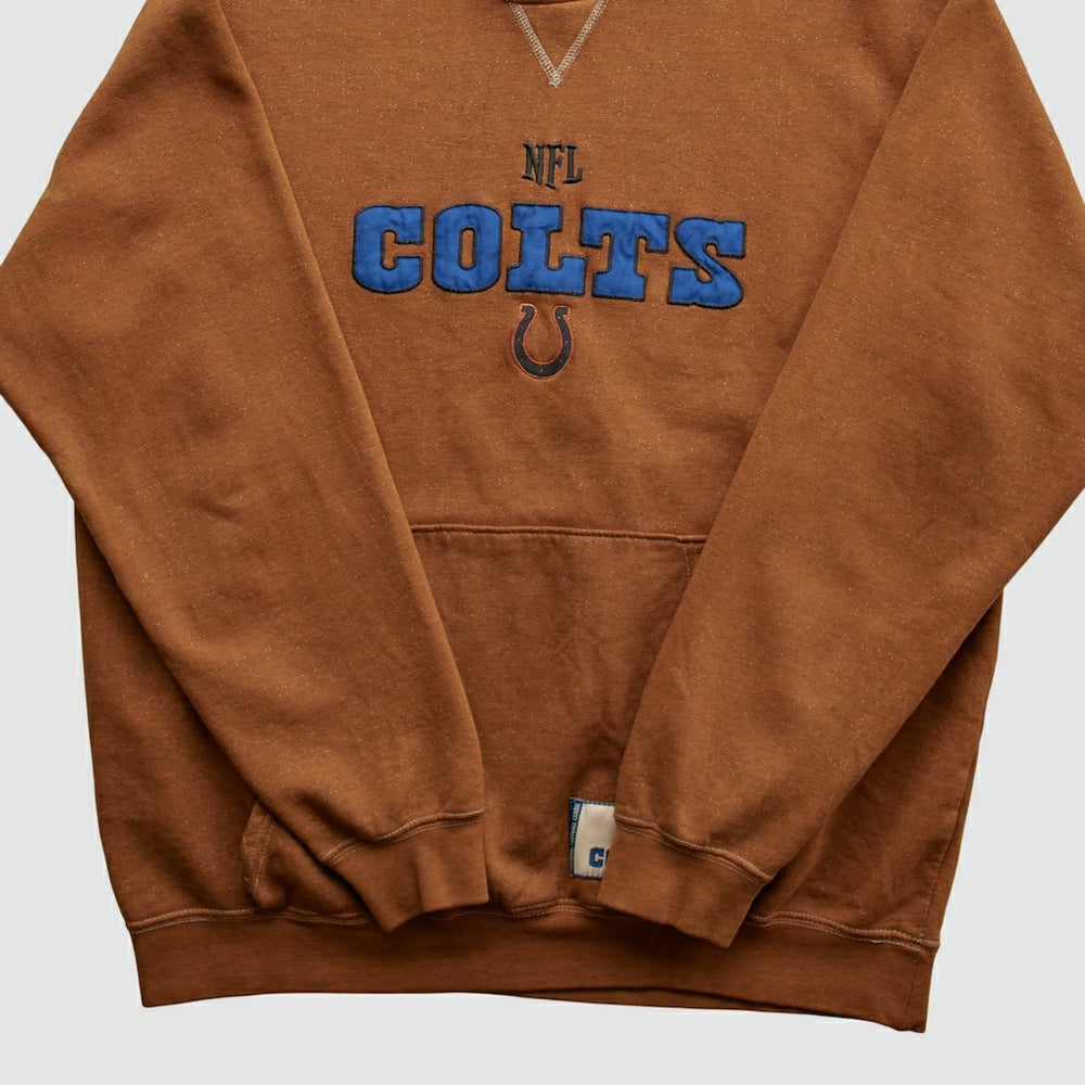 Indianapolis Colts NFL 2010s Hooded Pullover Sweatshirt - Brown Vintage for sale