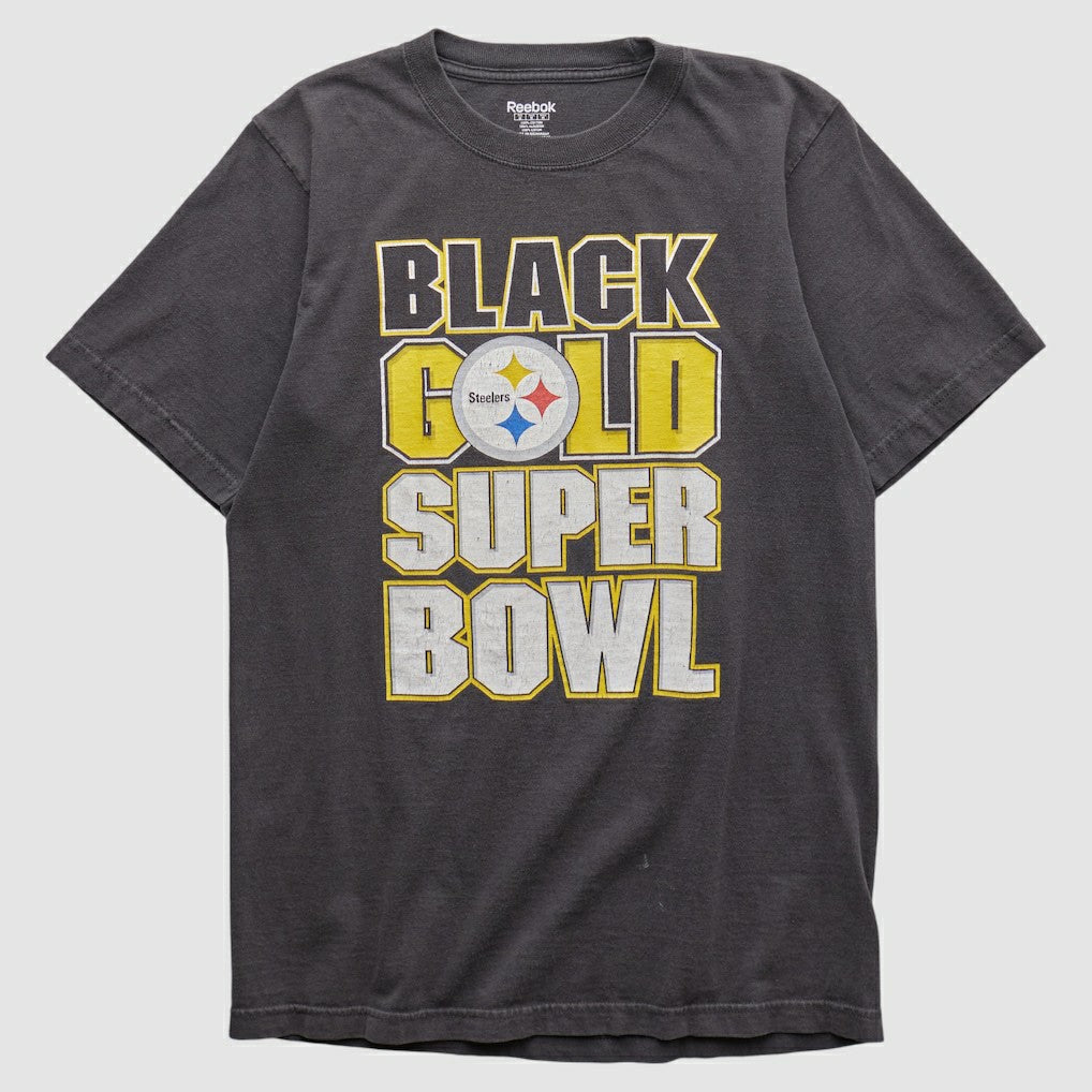 Pittsburgh Steelers Reebok 2000s T-shirt - Black Vintage for sale