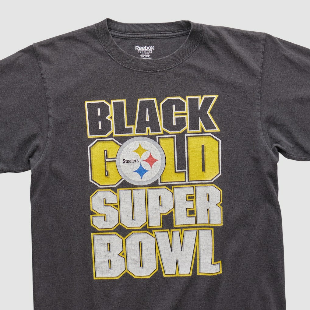 Pittsburgh Steelers Reebok 2000s T-shirt - Black Vintage for sale