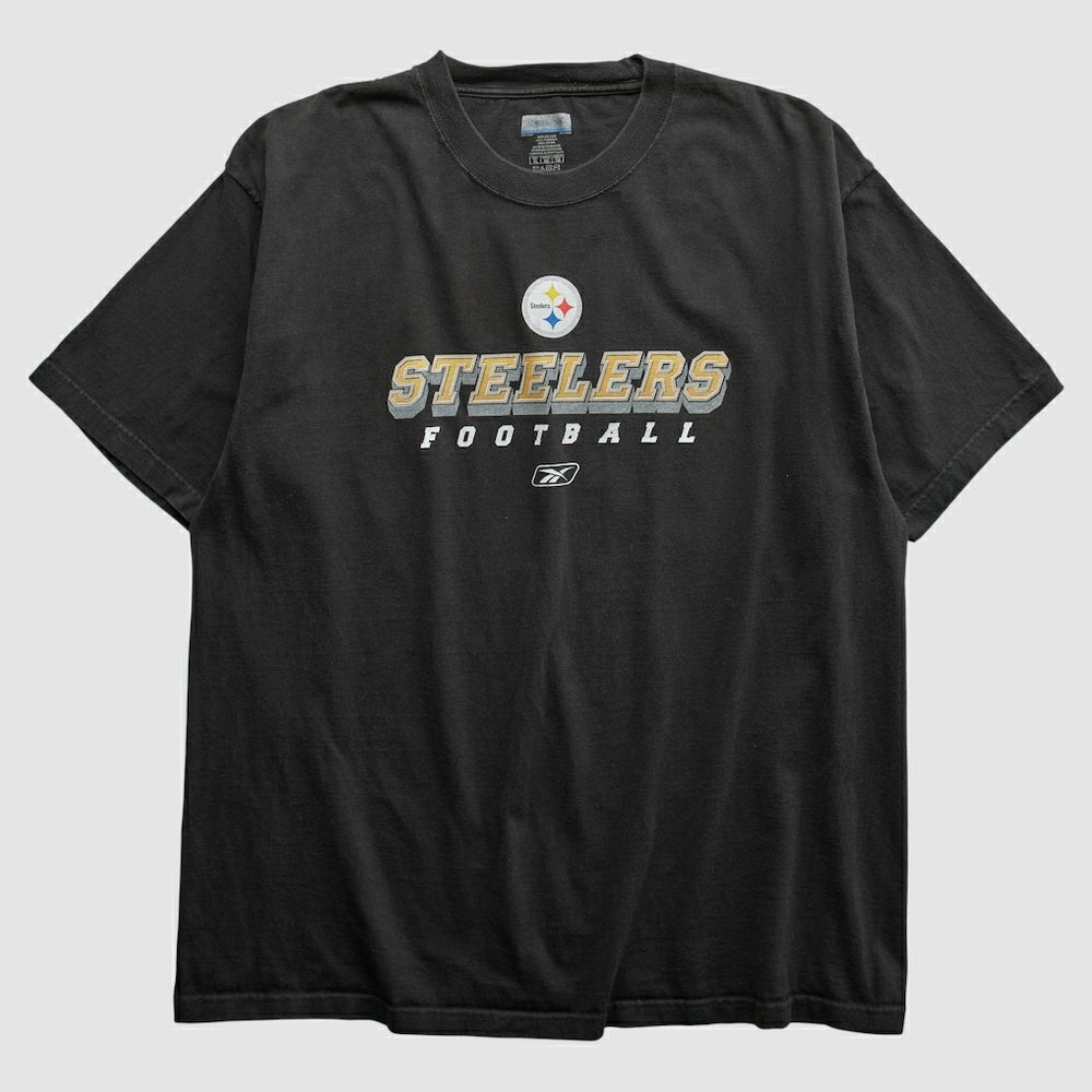 Pittsburgh Steelers Reebok 2000s T-shirt - Black Vintage discount