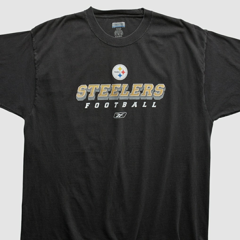 Pittsburgh Steelers Reebok 2000s T-shirt - Black Vintage discount