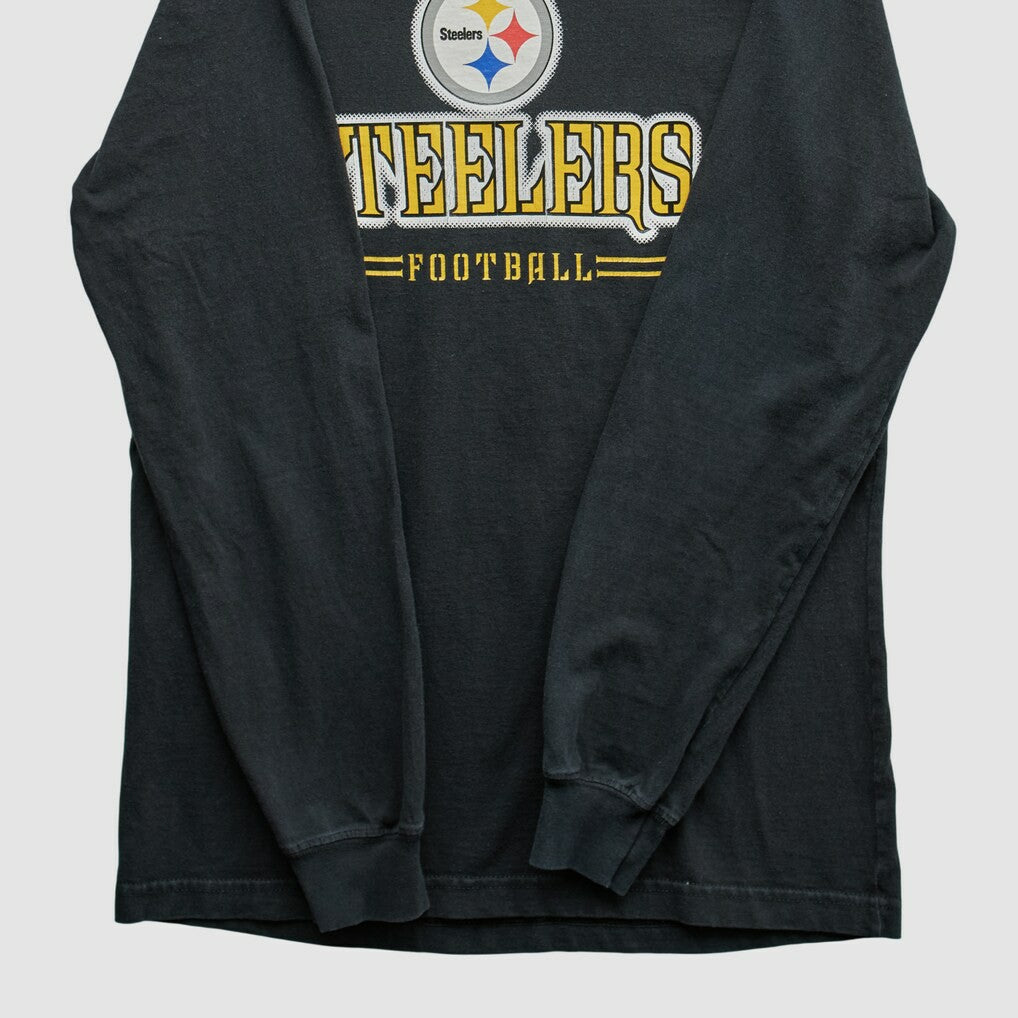 Pittsburgh Steelers Reebok 2000s Long Sleeve T-shirt - Black Vintage sale