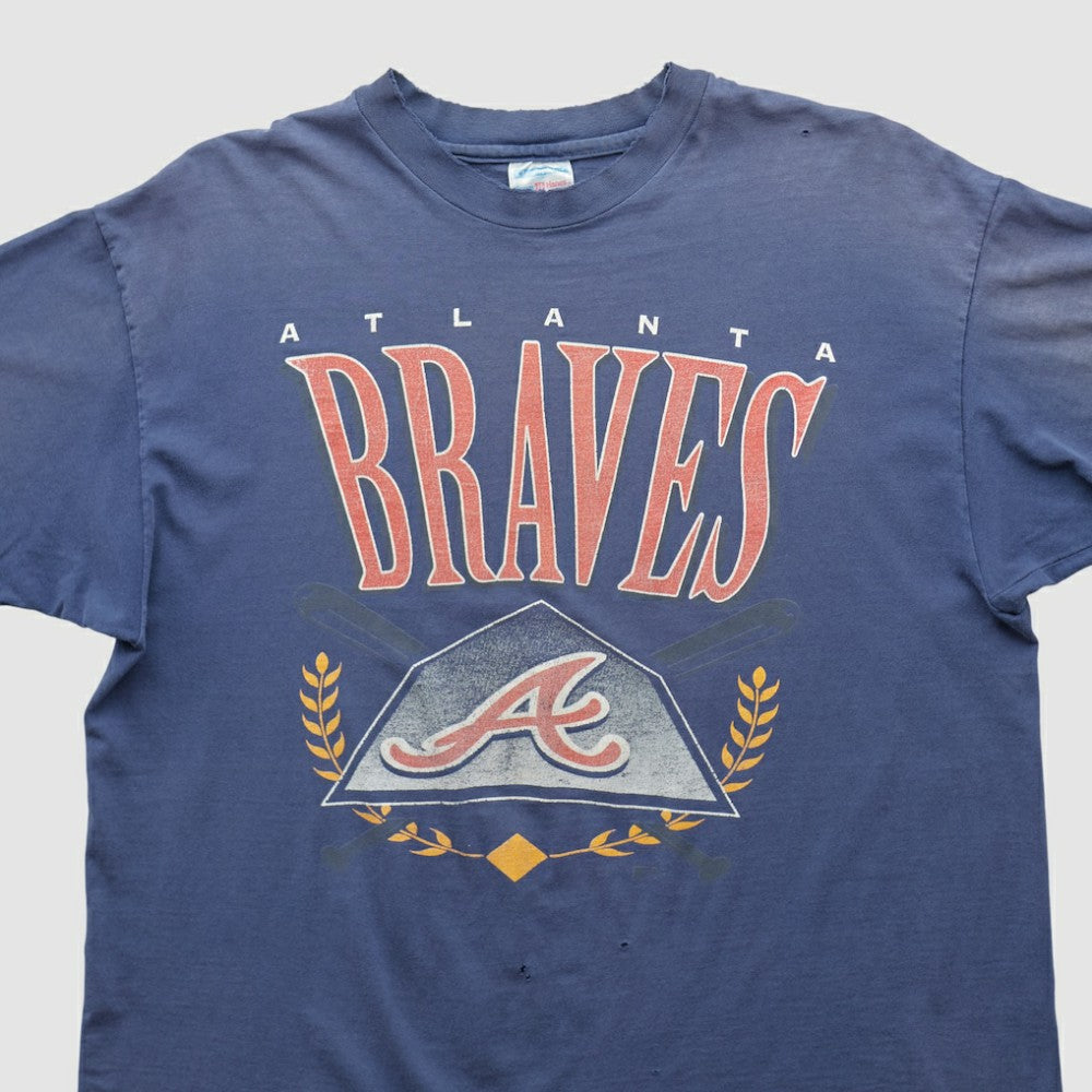 Atlanta Braves Hanes 90s T-shirt Navy Vintage