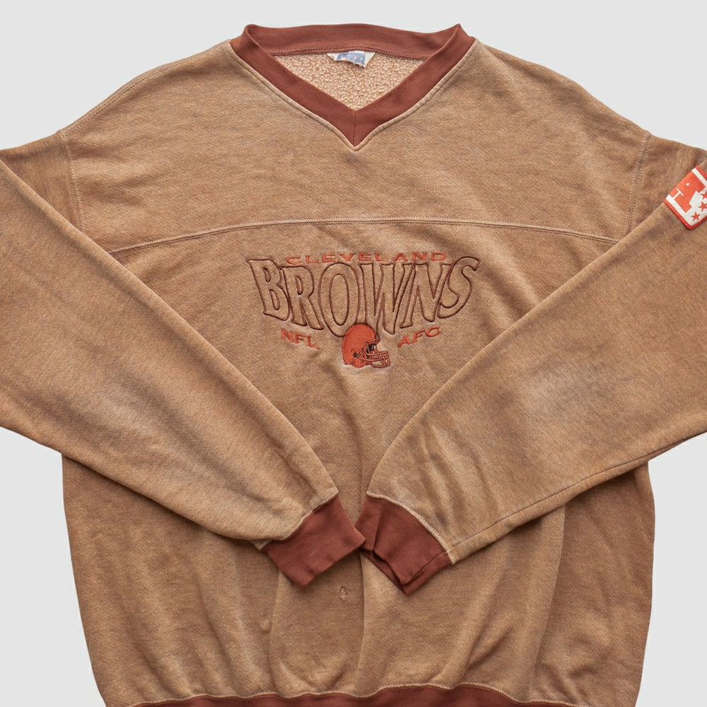 Cleveland Browns CRABLE SPORTSWEAR 90s Pullover Sweatshirt - Tan Vintage cheap