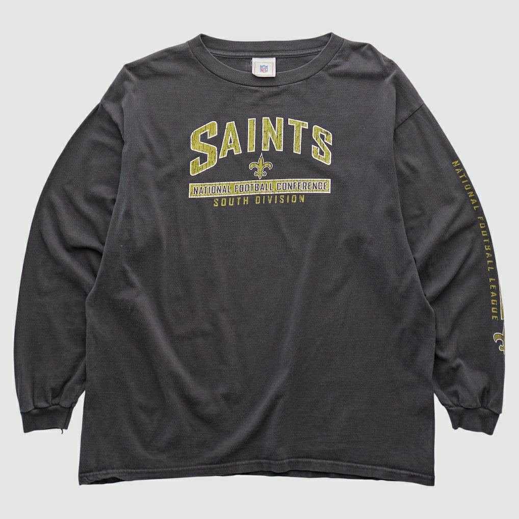 New Orleans Saints NFL 2000s Long Sleeve T-shirt - Charcoal Vintage outlet