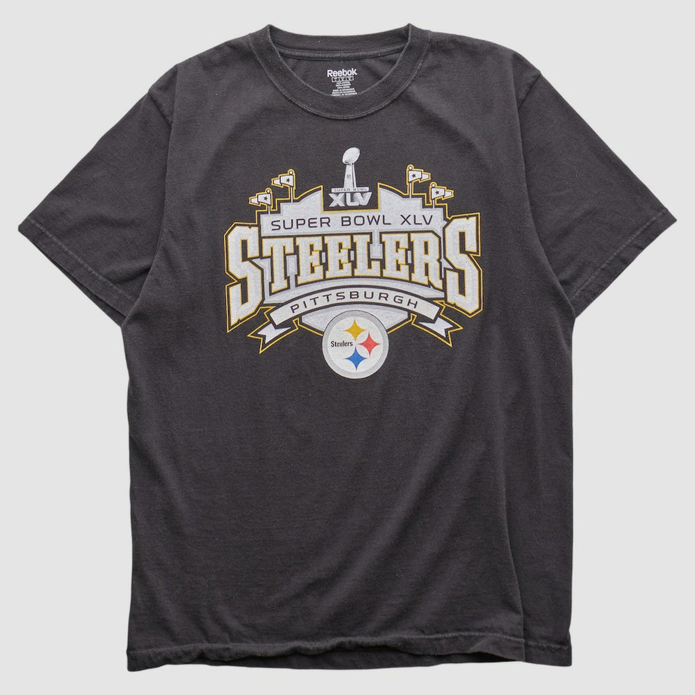 Pittsburgh Steelers Reebok 2011 T-shirt - Charcoal Vintage cheap