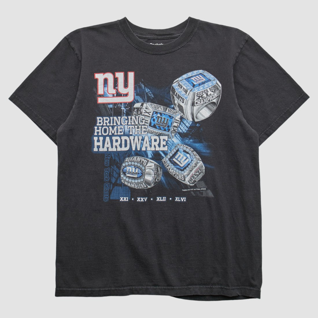 New York Giants Reebok 2011 T-shirt - Black Vintage sale