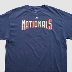 Washington Nationals Majestic 2010s T-shirt Navy Vintage