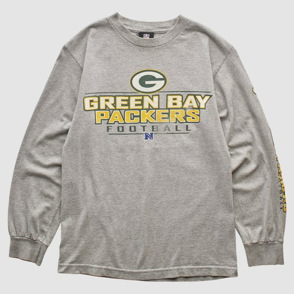 Green Bay Packers NFL 2010s Long Sleeve T-shirt - Heather Gray Vintage on sale