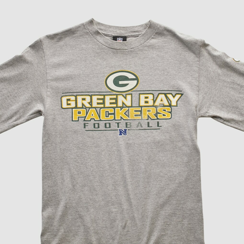 Green Bay Packers NFL 2010s Long Sleeve T-shirt - Heather Gray Vintage on sale