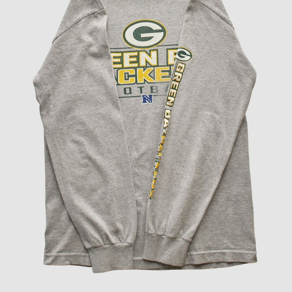 Green Bay Packers NFL 2010s Long Sleeve T-shirt - Heather Gray Vintage on sale
