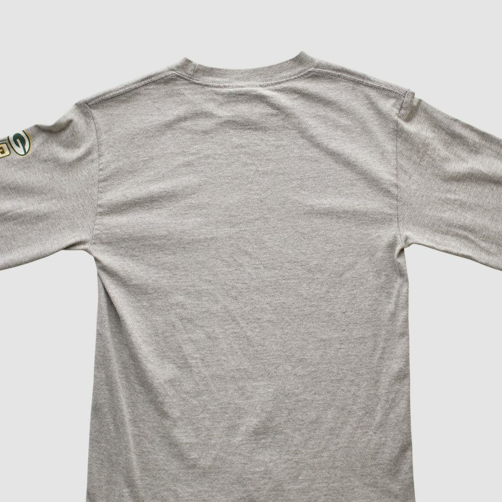 Green Bay Packers NFL 2010s Long Sleeve T-shirt - Heather Gray Vintage on sale