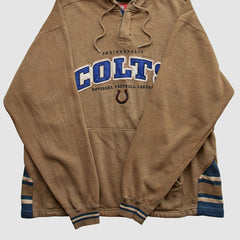 Indianapolis Colts NFL 2000s Hooded Pullover Sweatshirt - Tan Vintage sale