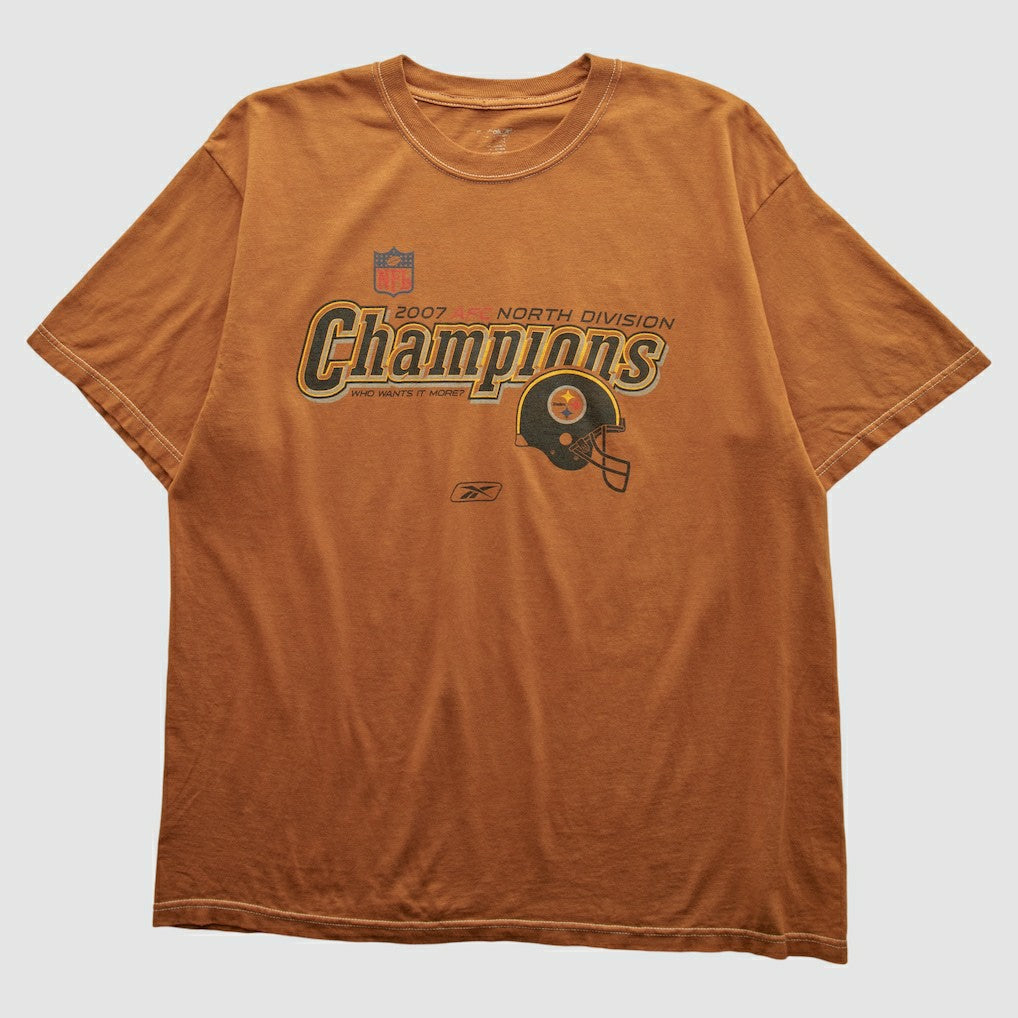 Pittsburgh Steelers Reebok 2007 T-shirt - Orange Vintage outlet