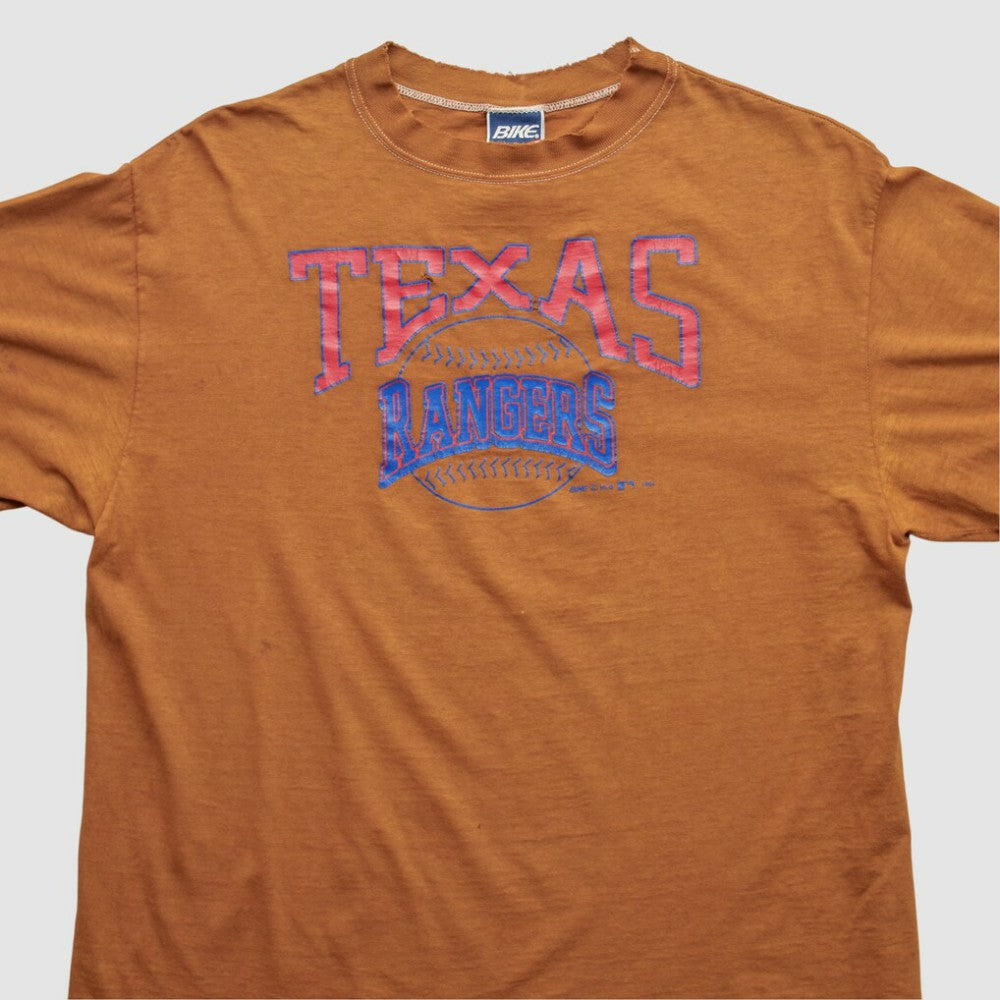 Texas Rangers Bike 90s T-shirt Orange Vintage
