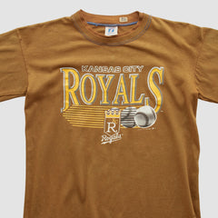 Kansas City Royals Logo 7 90s T-shirt Brown Vintage