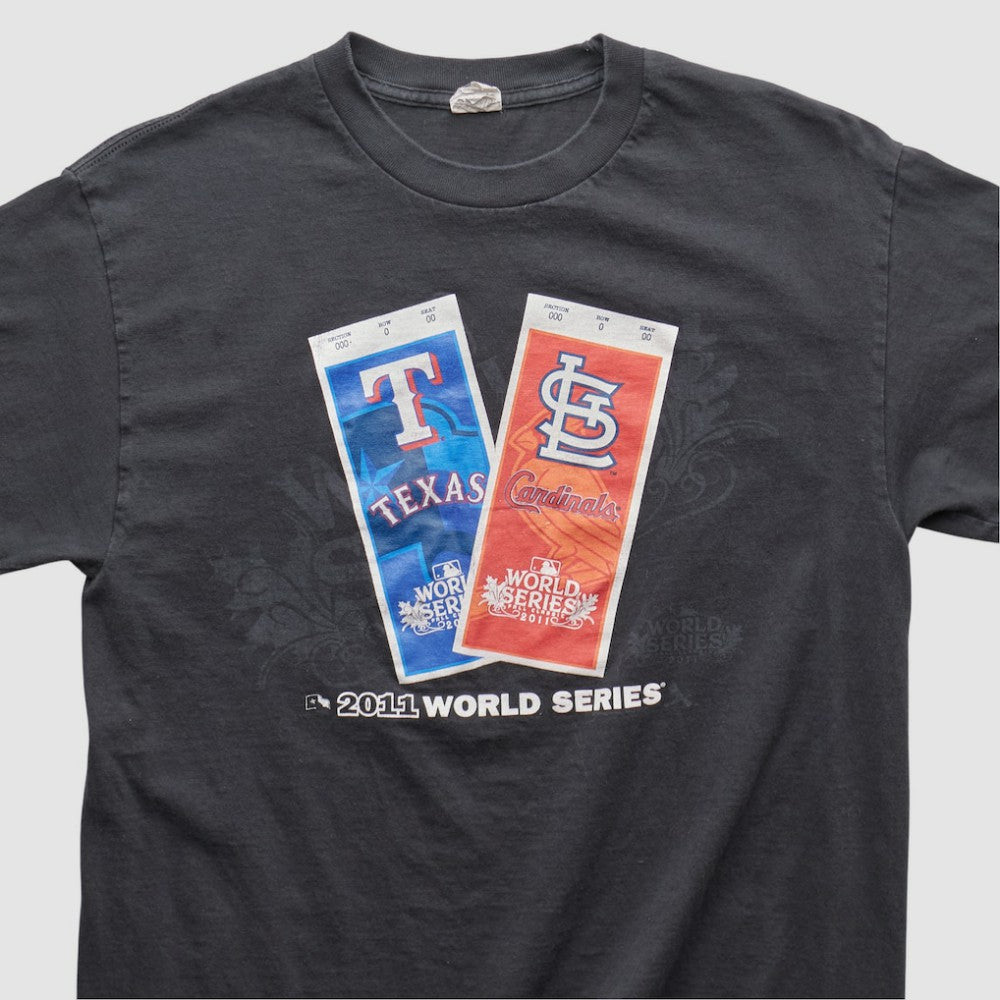 MLB World Series Alstyle 2011 T-shirt Black Vintage