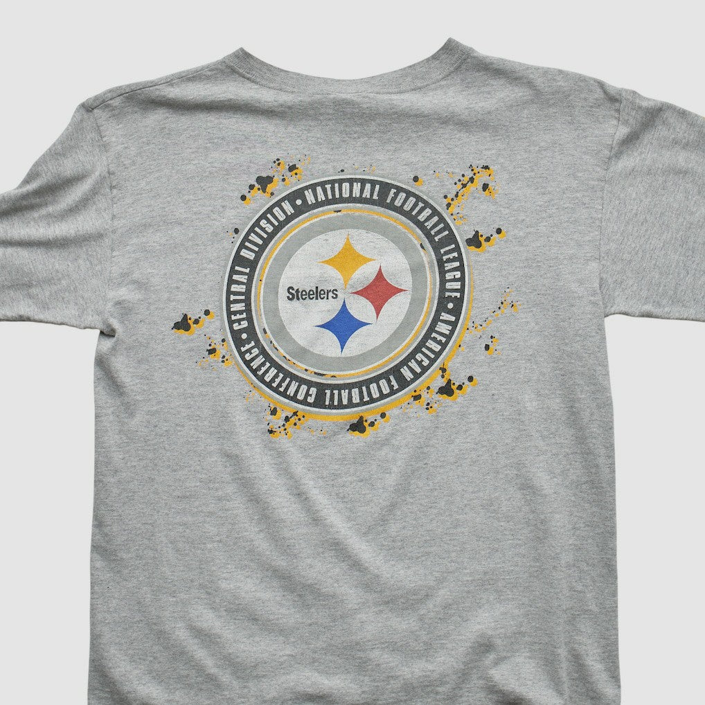 Pittsburgh Steelers Starter 90s Long Sleeve T-shirt - Heather Gray Vintage on sale