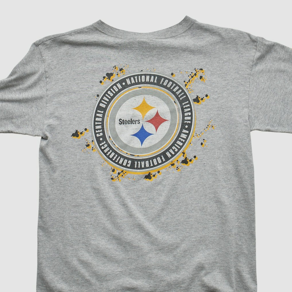 Pittsburgh Steelers Starter 90s Long Sleeve T-shirt - Heather Gray Vintage on sale