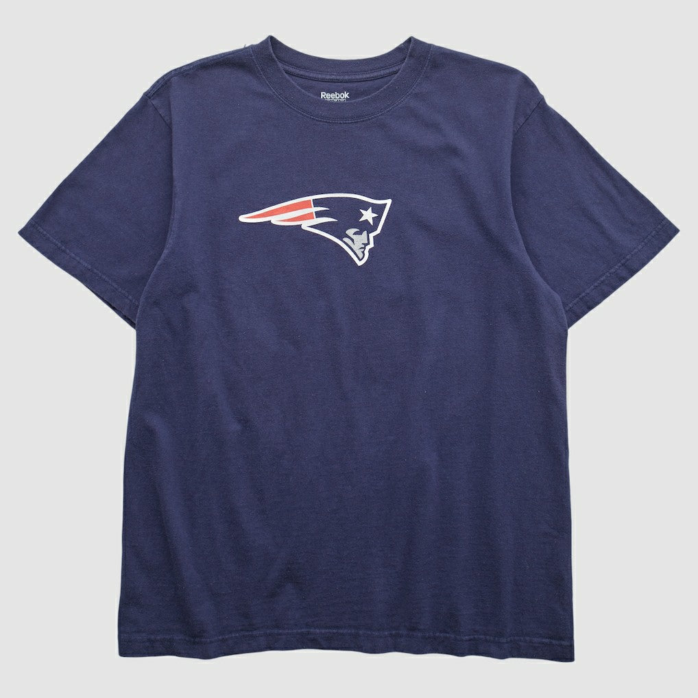 New England Patriots Reebok 2000s T-shirt - Navy Vintage for sale