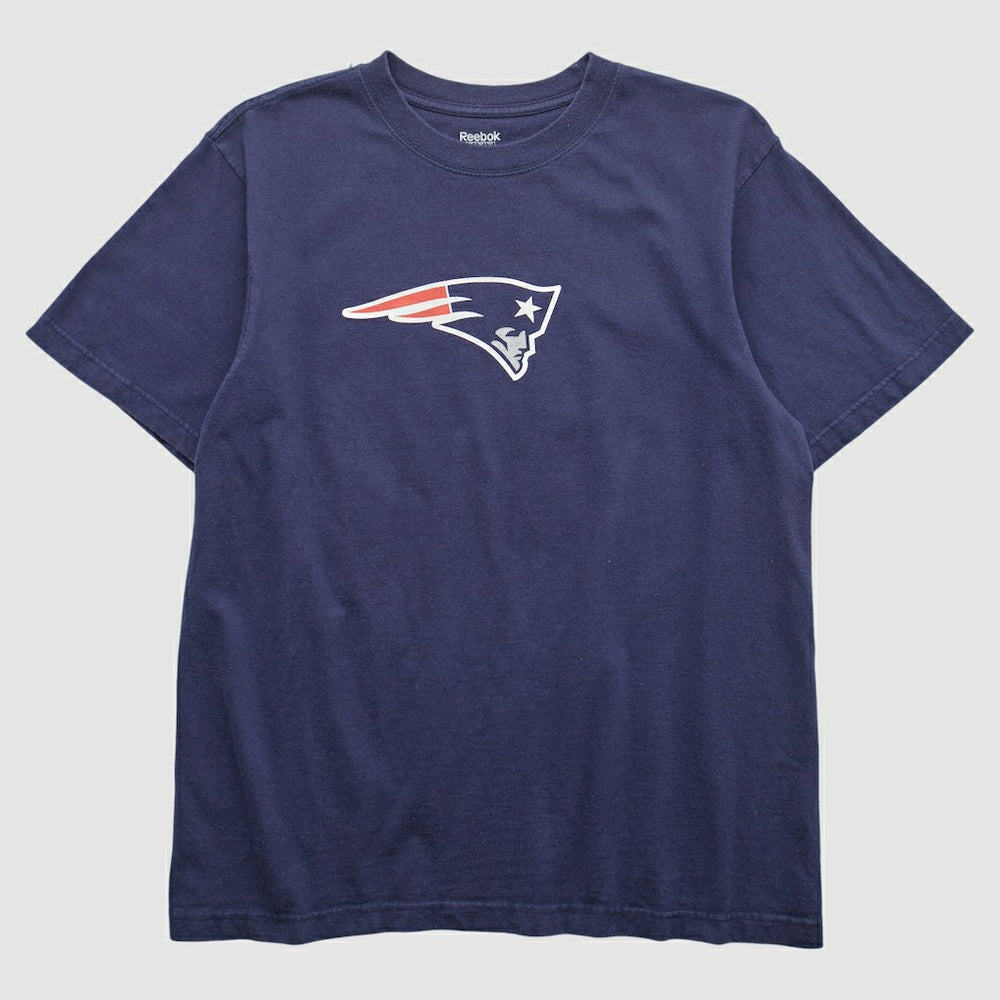 New England Patriots Reebok 2000s T-shirt - Navy Vintage for sale