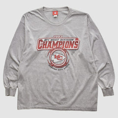 Kansas City Chiefs NFL 2003 Long Sleeve T-shirt - Heather Gray Vintage cheap