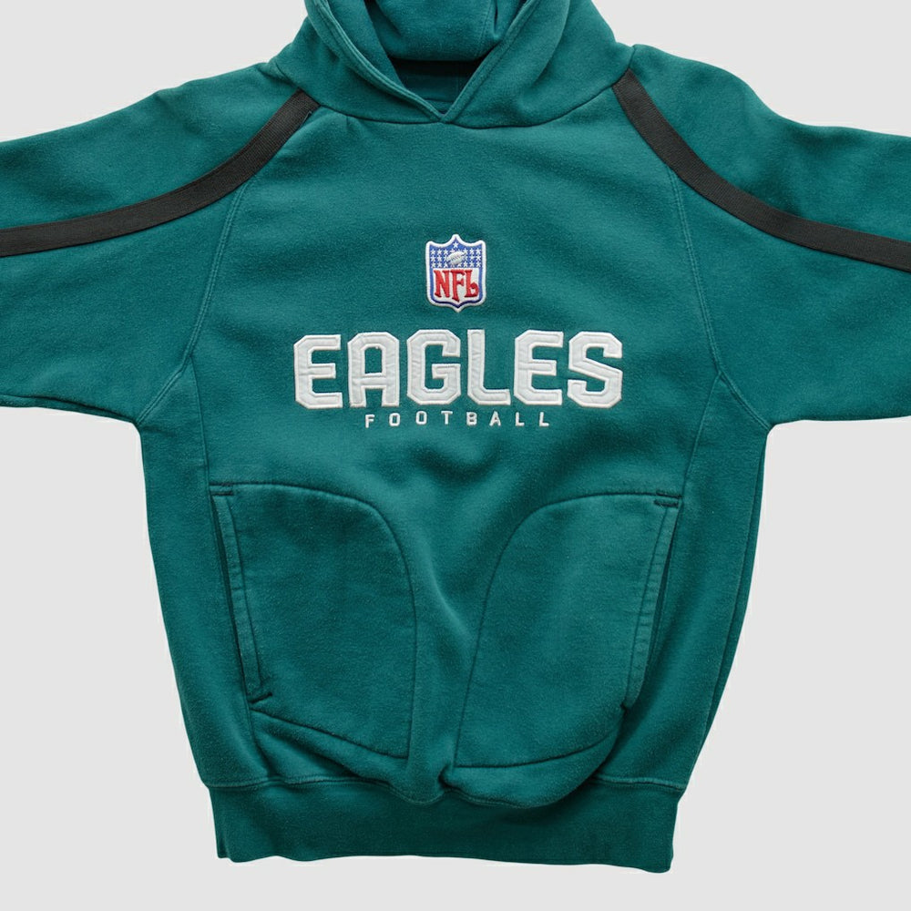Philadelphia Eagles Reebok 2000s Hooded Pullover Sweatshirt - Teal Vintage online