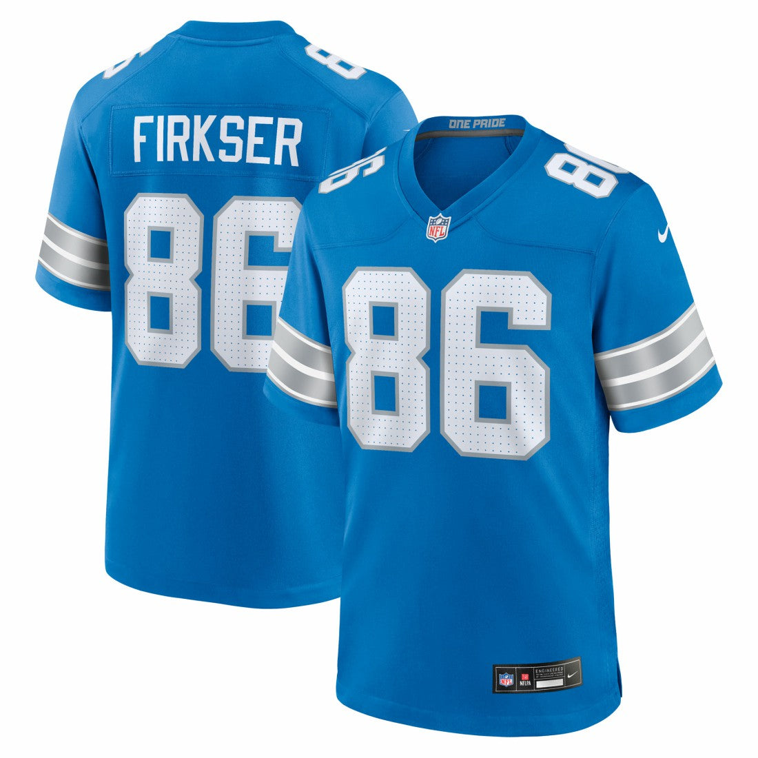 Anthony Firkser Detroit Lions Team Game Jersey - Blue on sale