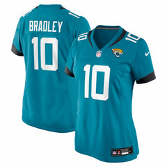 Carter Bradley Jacksonville Jaguars Women's Team Game Jersey - Teal outlet