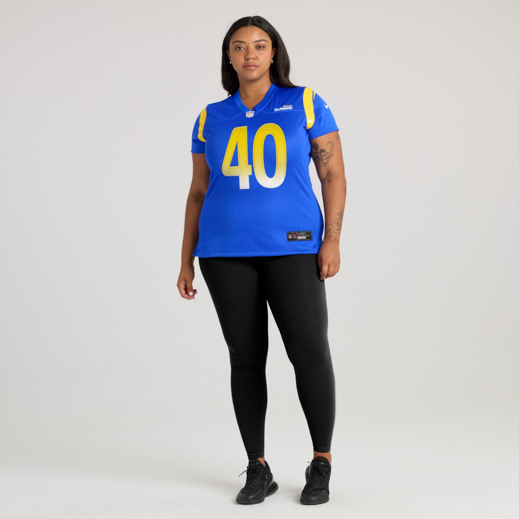 Jesse Luketa Los Angeles Rams Women's Team Game Jersey - Royal sale