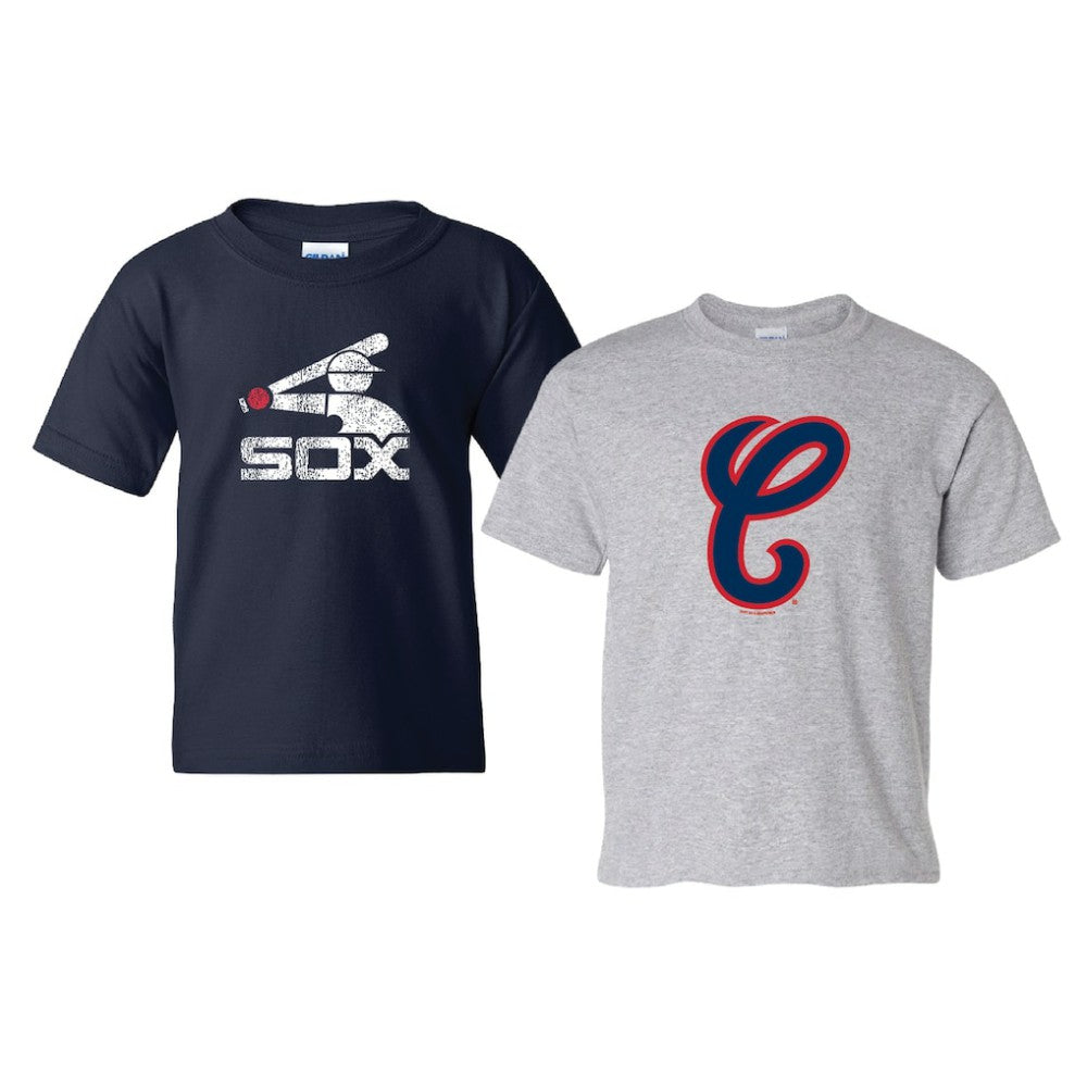 Chicago White Sox Soft as a Grape Youth  Cooperstown 2-Pack T-Shirt Set Navy/Gray