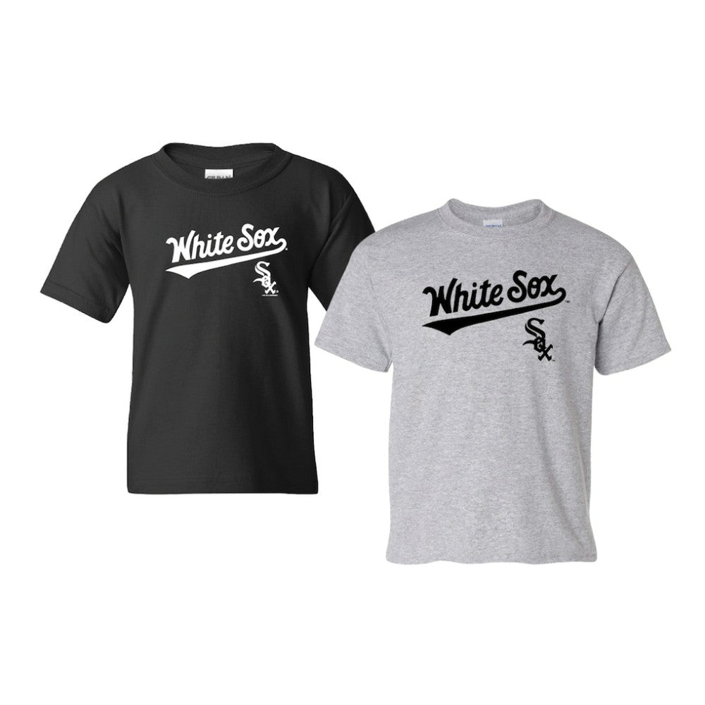 Chicago White Sox Soft as a Grape Youth 2-Pack Logo T-Shirt Set Black/Gray