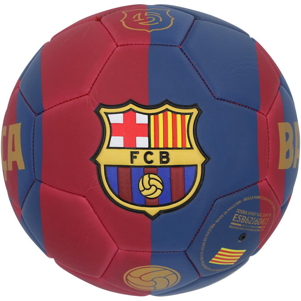 Fermin López Barcelona Autographed Red/Blue Logo Soccer Ball
