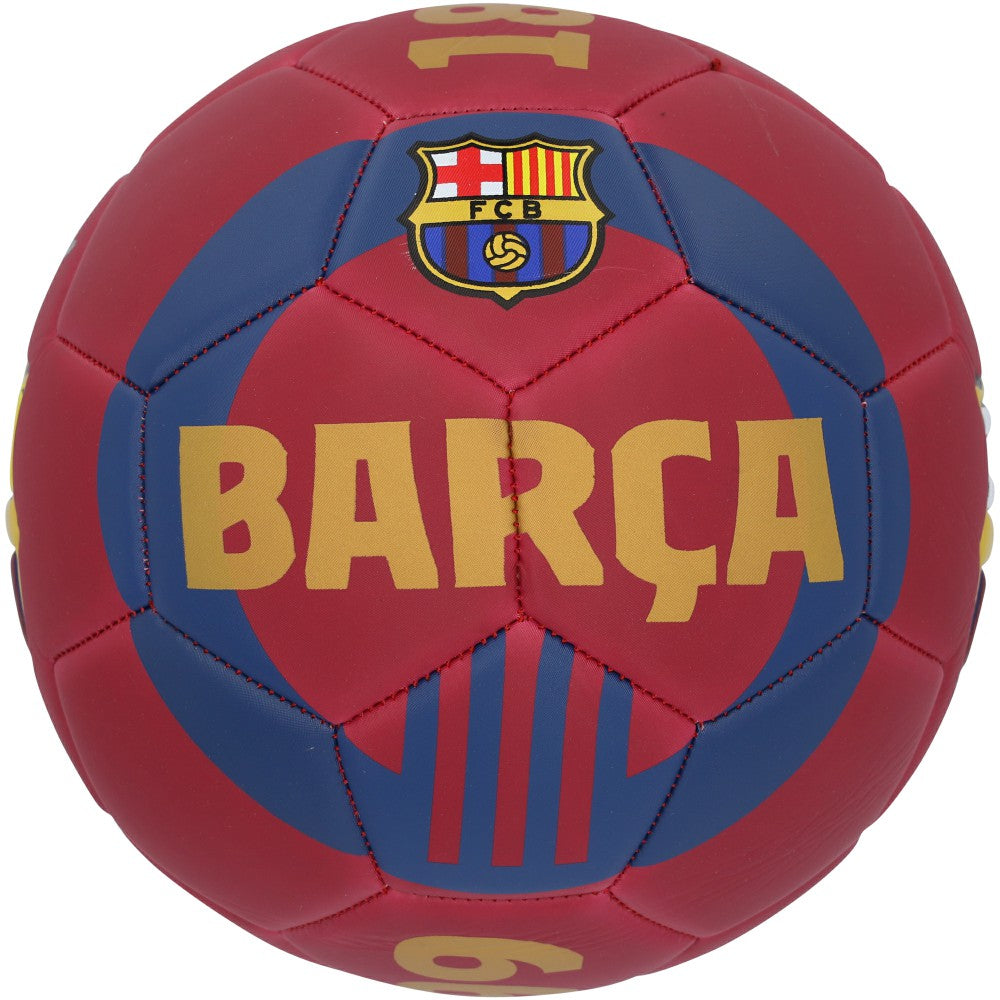 Fermin López Barcelona Autographed Red/Blue Logo Soccer Ball