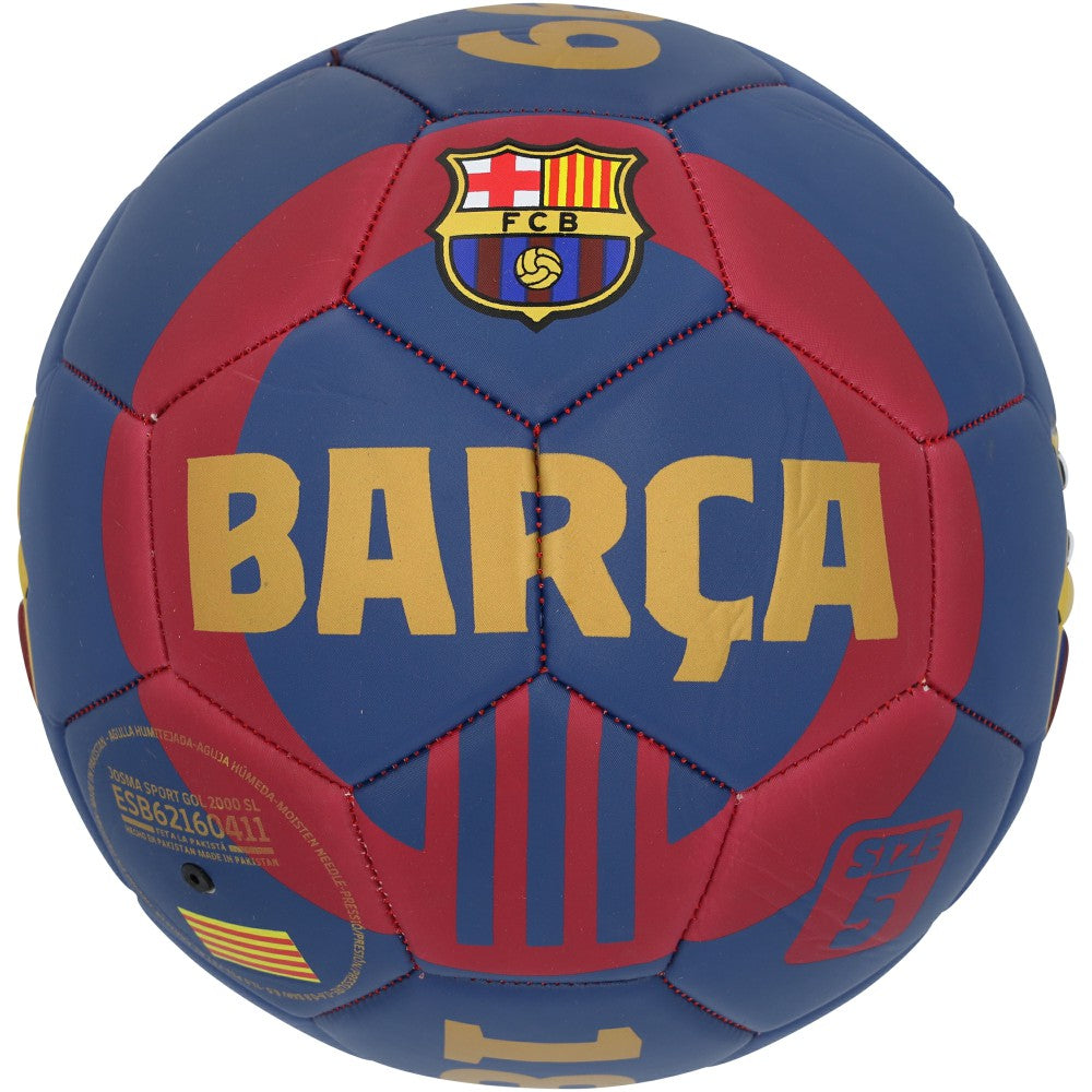 Gavi Barcelona Autographed Red/Blue Logo Soccer Ball