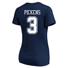 George Pickens Dallas Cowboys Women's Plus Size Name & Number V-Neck T-Shirt - Navy discount