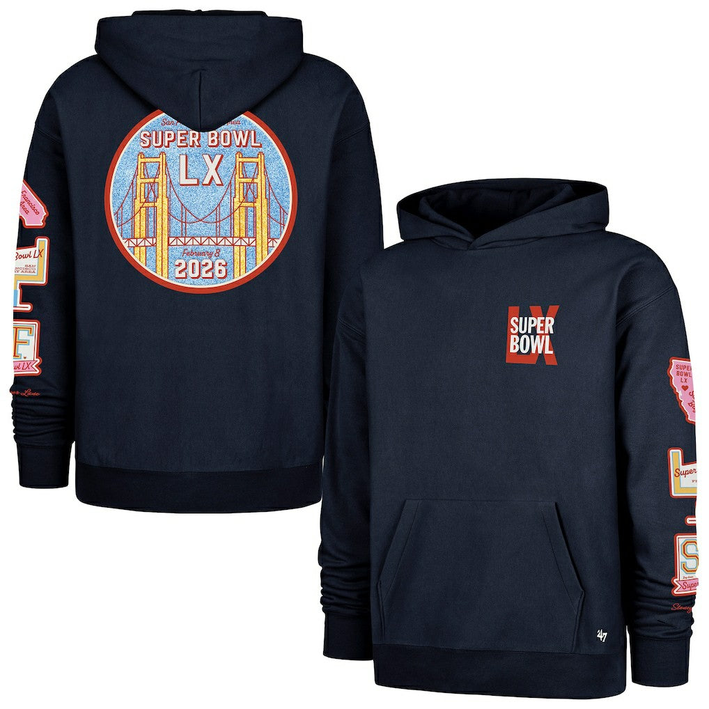 Stoney Clover Lane x '47 Women's Super Bowl LX Patches Foundation Hoodie - Black for sale