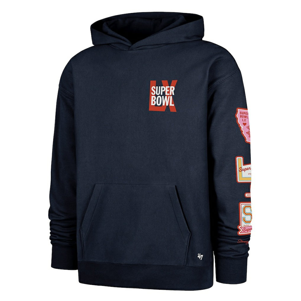 Stoney Clover Lane x '47 Women's Super Bowl LX Patches Foundation Hoodie - Black for sale