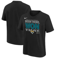Jacksonville Jaguars Youth 2025 AFC South Division Champions Locker Room Trophy Collection T-Shirt - Black cheap