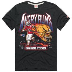 Rhamondre Stevenson New England Patriots Homage Unisex Angry Runs Player Graphic Tri-Blend T-Shirt - Charcoal cheap