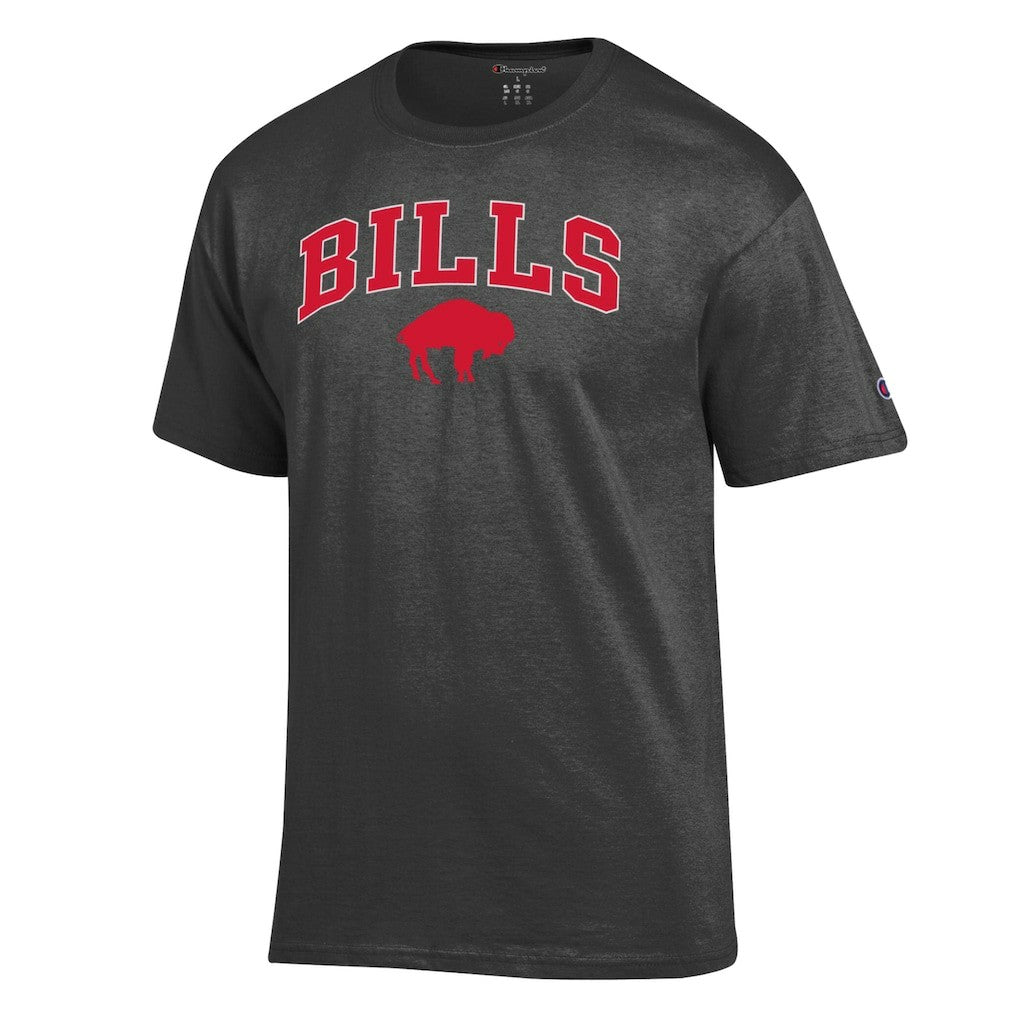 Buffalo Bills Champion Arch Over Logo T-Shirt - Heather Charcoal discount